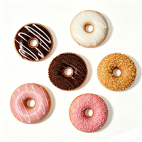 Squishies Thème Alimentaire Assortis 5cm en PU : Biscuit, Glaçage au Lait, Donut, Mocha, Truffe, Caramel Croquant, Beurre, Fraise, Sakura