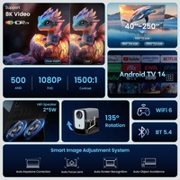 Proyector Hotack X5AR, Nuevo, Portátil, Inteligente, Android TV, Video HD LCD, Cine en Casa, 8k