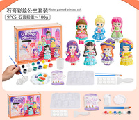 Kit de pintura de yeso EPT DIY, pinta tus propias figuras, 9 piezas, juego de arte y manualidades para niños con pinturas, moldes y herramientas
