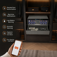 CEQSAFE Produk Terbaru Kotak Penggulung Jam Otomatis 12 Slot dengan Sistem Pembukaan Sidik Jari dan Pintu Otomatis untuk Jam Tangan Mewah