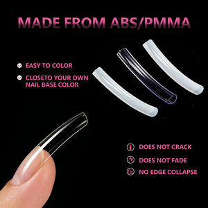 ปลายเล็บปลอม JIEYU PMMA/ABS ขนาด XXXL แบบเต็มเล็บ ยาว ใส ทรง C สำหรับผู้เริ่มต้น ใช้ทำเล็บเองที่บ้านหรือร้านทำเล็บ - Product Image 6