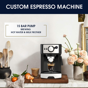 Cafetera Profesional Semiautomática con Medidor y Espumador de Leche - Product Image 3