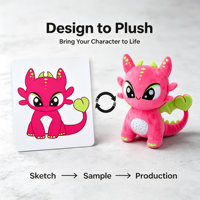 Peluche Dragon Personnalisée OEM, Figurine en Peluche Thème Pitaya, Mascotte Douce Personnalisable avec Logo pour Promotion et Collection