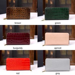 长款复古休闲女式钱包卡包拉链式个性化创意2025复古鳄鱼纹多槽位 - Product Image 5