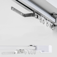 Rail de rideau électrique en alliage d'aluminium personnalisé |   Système de rail sur mesure pour fenêtre, adaptable à la largeur |   Longueur au choix