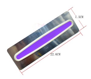 1 PC Thép Không Gỉ Cream <span class=keywords><strong>Scraper</strong></span> Thông Minh Icing Mượt Mà Bột Bánh Kem Trộn Dài Xử Lý Lâu Mô Hình <span class=keywords><strong>Baking</strong></span> Công Cụ 23*7.5*1Cm - Product Image 2