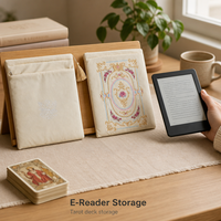 Casing Kindle Gothic Rose, Tas Pelindung E-Reader, Kantong Ritsleting, Tahan Guncangan, Anti Gores, Penutup Pembaca Buku Portabel
