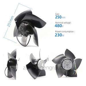 Ventilador Axial ebmpapst A2D250-AD26-05 400V AC 150W 0.26A 250mm Siemens Serie 1PH713 para Motor Servo de Husillo - Product Image 2