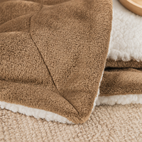Couverture en flanelle sherpa douce et moelleuse double couche pour lit, canapé, fauteuil – Fournisseur en gros OEM ODM personnalisé – Motifs dessin animé, floraux, unis