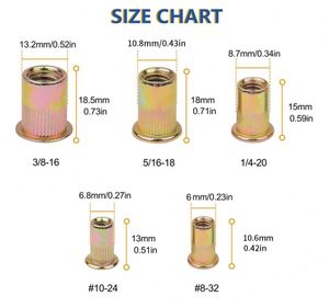 Đinh tán hạt M3 M8 mù thép M6 nhỏ 90 chìm Đầu phẳng ren hình ống hình lục giác remache tuerca có khía đinh tán - Product Image 6