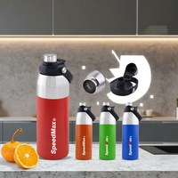 Frasco Bouteille d'eau à double paroi en acier inoxydable Tasse en métal Tumbler Termo Promotion de fiole à vide isolée avec manchon en liège 1000ML