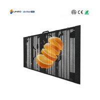 Écran LED transparent pour vitrine UHLED P3.91-7.82, 80 % de transparence, 4500 nits, 3840 Hz, IP65, écran publicitaire pour vitrine de magasin