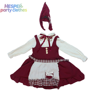 Disfraces de Halloween HESPER, Vestido de Caperucita Roja, Disfraz de Carnaval de Pascua para Niñas, Falda con Sombrero para Niñas - Product Image 3