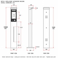 Terminal de contrôle d'accès Android 10,1 pouces avec reconnaissance faciale, interphone visuel, empreinte palmaire, code QR, carte, Bluetooth et fonction de visiophone