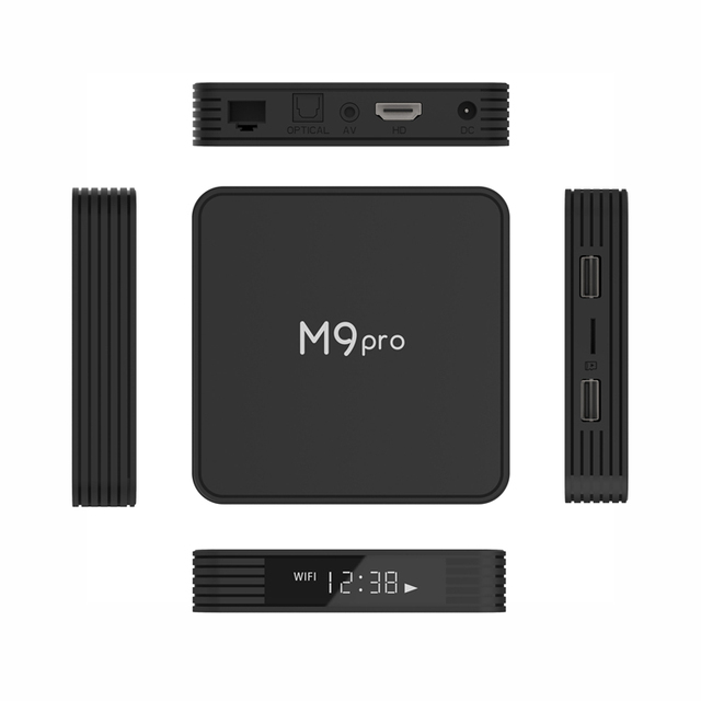 2024 New M9 Pro TV Box 4K Amlogic S905x4 Android 11.0 MGP IPTV 4gb 64gb Smart Android ATV Set Top Box 1000M Lan BT Voice Remote