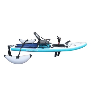 Planche à pagaie gonflable OEM 3,2 m pliable avec siège, nouvelle planche à pagaie en PVC pour la pêche en lac, le sauvetage et la navigation avec pédales - Product Image 5
