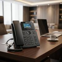 Teléfono IP Empresarial X303P con Soporte PoE, Pantalla a Color de 2.4 Pulgadas, Conferencia Local de 6 Vías, Compatible con Auriculares EHS, Teléfono de Escritorio VoIP SIP