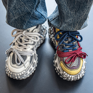 Chaussures pour hommes, nouvelles chaussures de sport basses, chaussures de course pour papa, chaussures légères et polyvalentes pour hommes, style décontracté, semelle épaisse, chaussures décontractées - Product Image 4