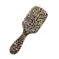 MD Coussin de massage pour bouche d'aération avec logo à motif personnalisé en acétate nylon peigne imprimé léopard massage du cuir chevelu