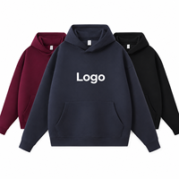 Hoodie Pria Lengan Jatuh Model Drop-shoulder Tebal 400gsm Gaya Vintage Ukuran Besar untuk Musim Gugur, Bisa Custom Logo