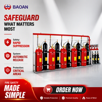 Système d'extinction d'incendie au heptafluoropropane Baoan QMQ 5.6Mpa HFC-227ea, agent nettoyant pour la protection incendie des aéroports, flexible et facile à utiliser