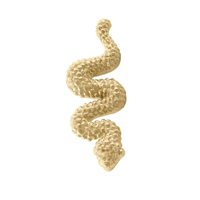 Calendo nuevo 14K oro sólido serpiente extremo sin rosca con pasador de acero inoxidable Conch Daith Piercing pendiente Top Piercing joyería