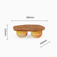 JingYue table élégante transparente personnalisée en résine de luxe meubles fabriqués à la main pour les espaces commerciaux hôtels salons