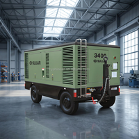 Compresseur d'air à vis diesel portable Sullair DWQ3030XHH 34,5 bars 500 psi 1070cfm 30,3m³/min pour machine de forage de puits d'eau