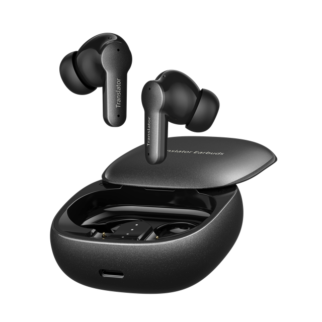 Headphone Translator Device Bidirectional Simultaneous Translation Two-way Voice Interpreter with 144 Languages Earbuds Translat