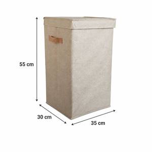 <span class=keywords><strong>Panier</strong></span> à <span class=keywords><strong>linge</strong></span> en <span class=keywords><strong>tissu</strong></span> haut avec couvercle 35*30*55cm, <span class=keywords><strong>panier</strong></span> de rangement <span class=keywords><strong>pliable</strong></span> texturé en lin avec poignée latérale pour chambre et salle de bain OEM - Product Image 5
