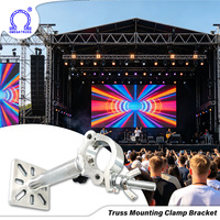 Soporte de Montaje para Truss con Abrazadera Ajustable de Media Unión y Base Multiorificio para Montaje en Techo y Pared para Empresas de Alquiler de Equipos AV