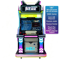 Borne d'arcade rétro MXF en gros, écran LCD HD 32 pouces, jeu d'action 2 joueurs, accepteur de pièces/billets pour centres commerciaux et parcs d'attractions