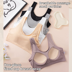 Donne canotta Bralette massaggio petto imbottitura reggiseno <span class=keywords><strong>donna</strong></span> in lattice tazza fissa da <span class=keywords><strong>donna</strong></span> reggiseno da <span class=keywords><strong>donna</strong></span> a forma <span class=keywords><strong>di</strong></span> U beautuy back girl reggiseno - Product Image 1