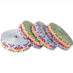 Correa de hombro de tela trenzada de algodón grueso de colores en stock, cinta de jacquard de 25 mm, 25 yardas/rollo - Product Image 2