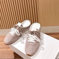 Sneakers en daim pour femmes de style designer de haute qualité, chaussures décontractées à enfiler, mules multicolores, baskets décontractées