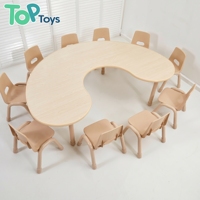 Ensemble de meubles en bois Montessori pour enfants, table, chaise en métal, mobilier pour garderie, école maternelle, fournitures d'apprentissage précoce pour tout-petits