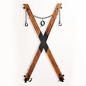 BANSEY Cadre de retenue en bois robuste pour Croix de Saint-Antoine avec menottes - Product Image 1