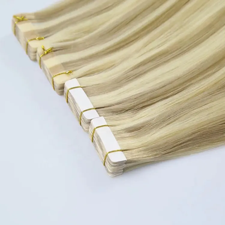 Russian Tape In Hair Extensions Remy Human Tape In Hair Double Drawn 50gram 100gram