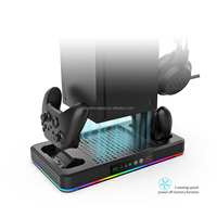 Support de charge multifonctionnel TYX-3615 pour console de jeu Xbox Series S / XSX, support de refroidissement avec chargeur double pour manette