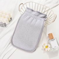 Serviette de bain exfoliante antibactérienne de style coréen simple avec manchette élastique, antidérapante sous la douche