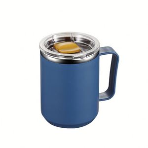 Nueva Taza de Agua de Acero Inoxidable Aislada y Creativa para Oficina, con Asa, Doble Pared y Tapa, para Café - Product Image 2