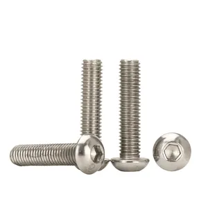 Button High Quality GB/T 70.2-2008 304 316 Stainless Steel Hexagon Socket Round Button Machine Screw For Industry