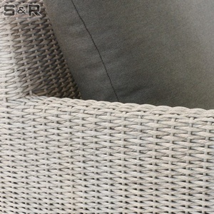 Conjunto de Sofá de Vime Moderno para Exterior <span class=keywords><strong>2026</strong></span>, Design à Prova d'Água para Uso em Parques e Jardins, Resistente a UV - Product Image 6