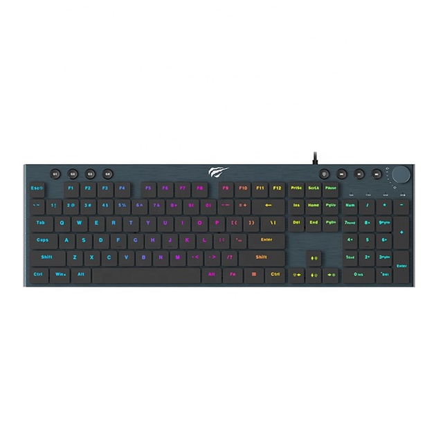 Kb873L Havit 113 Keys Rgb Usb Wired Mechanical Keyboard for Computer Laptop Office Led Gaming Keyboard Mechanical Manufacturer
