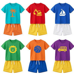 Lot de stock en gros, surplus, lots mixtes, styles variés, ensembles d'été imprimés de dessins animés pour enfants, vêtements pour enfants - Product Image 4