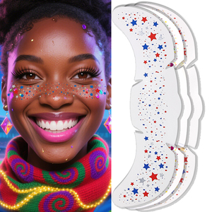Pegatinas Decorativas Brillantes para la Cara, <span class=keywords><strong>Tatuajes</strong></span> <span class=keywords><strong>Temporales</strong></span> de Pecas con Transferencia de Agua, Pegatinas de Pecas para la Cara - Product Image 3