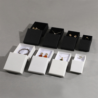 Mallette de rangement portable emballage de bijoux boucle d'oreille collier Bracelet boîte à bijoux en carton de luxe avec insert en velours