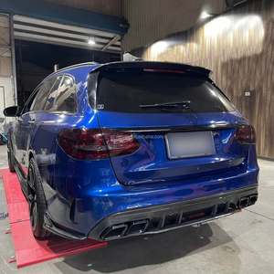 Aileron supérieur en fibre de carbone W205 pour Mercedes Benz Classe C Estate Wagon C43 C205 Kit de carrosserie Aileron de toit Aile arrière 2015-2021 - Product Image 5