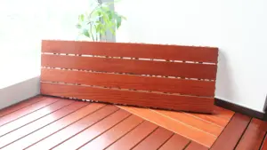 High Quality Eco-friendly Garden Outdoor Wood Flooring With Interlocking Deck Tiles