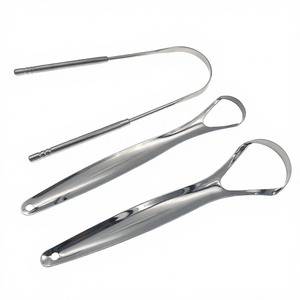 Lot de 3 gratte-langues et outils de nettoyage en acier inoxydable de haute qualité avec étui de voyage écologique et portable pour usage domestique - Product Image 4